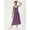 Purple, variant on DressBerry Women’s Printed Viscose Rayon Dress Round Neck Strap Shoulders Sleeveless Calf Length Beach Wear Light Weighted Casual Summer Dress