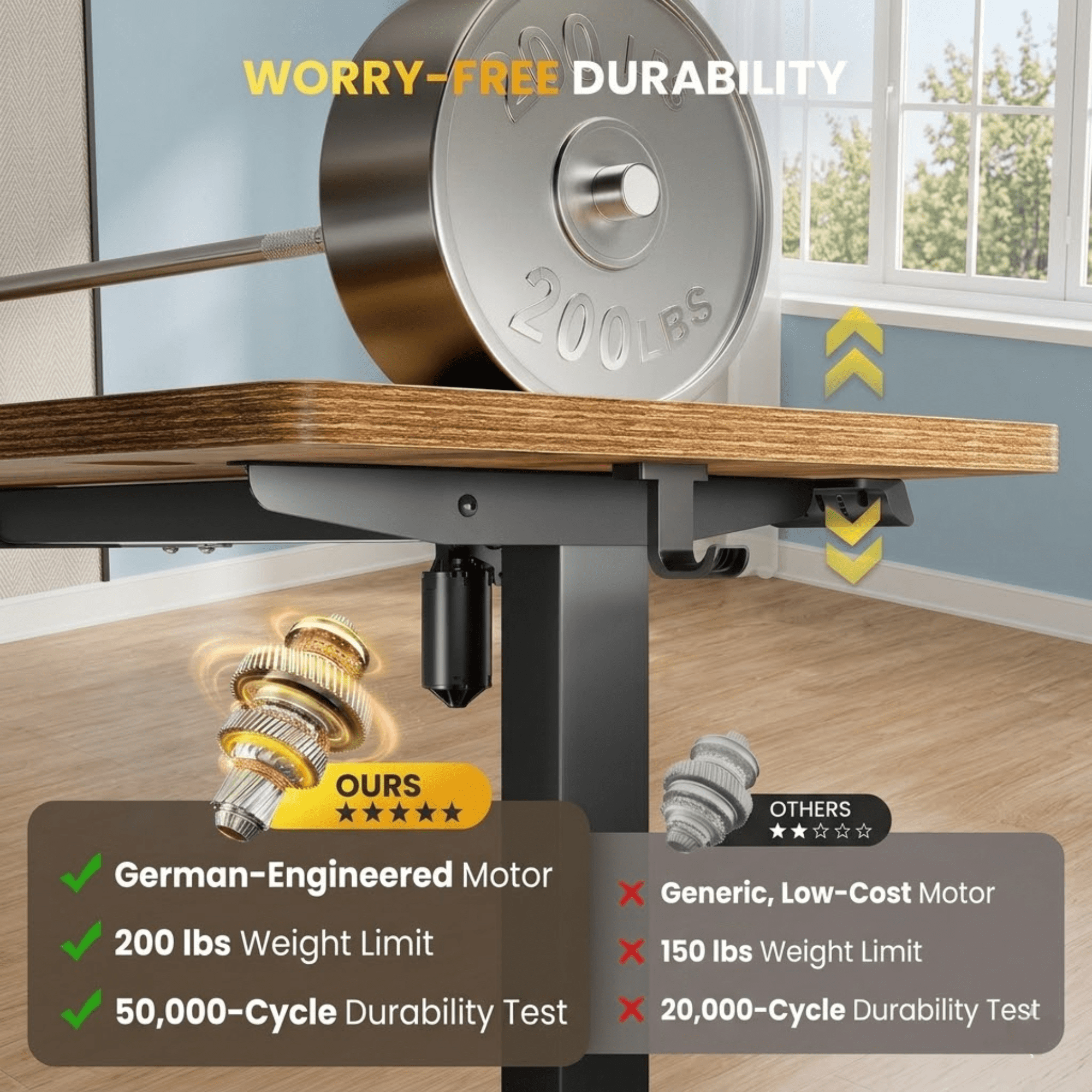 L-Shaped Electric Standing Desk, Adjustable Height Corner Desk with Memory Controller, Heavy-Duty Steel Frame, Quiet Motor, 200 lb Capacity