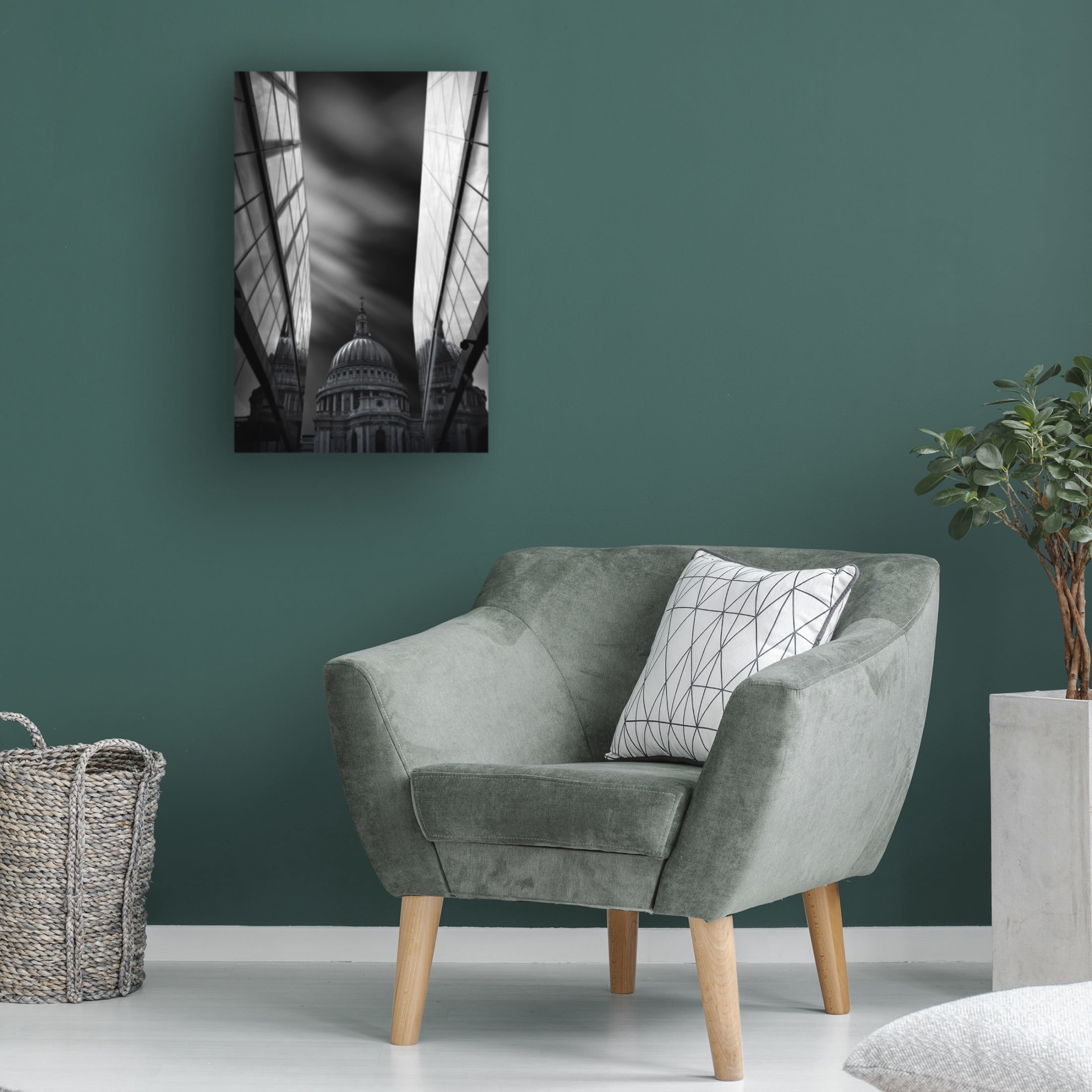 Canvas Wall Art - Nader El Assy 'The St PaulS Cathedral In Reflection' Wall Art for Living Room, Bedroom, or Office Décor by Trademark Fine Art - 22 x 32 Inches