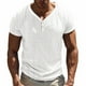 thumbnail image 1 of pstuiky Camisas de vestir de manga corta para hombre, Camisa de manga corta con cuello en V y ventilación con botones de color liso para hombre camisetas de hombre s, 1 of 7