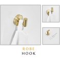 thumbnail image 4 of Juego de 3 accesorios de baño, toallero de 30 cm, portarrollos de papel higiénico, percha para albornoz, oro cepillado, 4 of 5