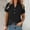 Black(New), variant on PNTUTB Women's Minimalist Solid Color V Neck Button Front Pullover Short Sleeve Basic Versatile T Shirt