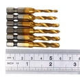 thumbnail image 4 of 1/6Pcs Tap Drill Bit Set Hex Shank Titanium Plated HSS Screw Thread Bit Screw Machine Compound Tap M3 M4 M5 M6 M8 M10 Hand Tools Gold M8X1.25, 4 of 6