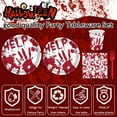 thumbnail image 4 of Halloween Party Supplies Paper Plates, Cups, Napkins,  Fork, Horror Halloween Dinnerware Set for Halloween Party Supplies Serves 24, 4 of 6