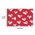 thumbnail image 3 of Hvmvliv Valentine's Day Heart-Shaped Placemat with Linen Material - Heat-Resistant Table Cover for Dining Room, Kitchen, and Party Decor White, 3 of 6