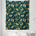 thumbnail image 1 of Flowers Tapestry, Butterflies and Flowers Springtime Nature Inspired Print Illustration, Fabric Wall Hanging Decor for Bedroom Living Room Dorm, 5 Sizes, Yellow and Petrol Blue, by Ambesonne, 1 of 1