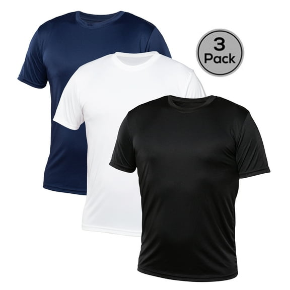 Blank Activewear Pack of 3 Men's T-Shirt, Quick Dry Performance fabric