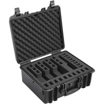 Waterproof & Dustproof Hard Pistol Case with PU Foam - Fits 1 Handgun, 18.9x16.3x8.5in, Lockable, Black