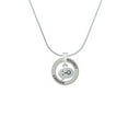 thumbnail image 2 of Delight Jewelry Silvertone Emoticon :-O - Surprise - Hockey Ring Charm Necklace, 18", 2 of 4