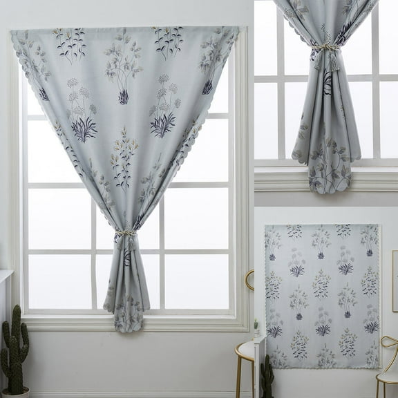 Curtain,Shading Room No punching Curtains Window Panel Drapes Door Curtain for Bedroom