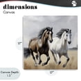 thumbnail image 4 of Stupell Industries Rustic Lodge Wild Run Twin Horses Canvas Art, 17 x 17, by Kim Allen, 4 of 8
