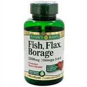 Nature's Bounty Fish Flax Borage 1200 mg, 60 CT (Pack of 3)