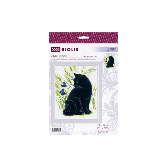 Riolis Cross Stitch Kit Black Cat