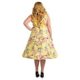 thumbnail image 2 of Miss Lavish London Women's Plus Size Dresses Retro Floral Rockabilly 40s and 50s Vintage Fashion [BIRD-YELLOW-20], 2 of 5