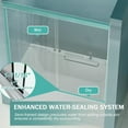 thumbnail image 5 of Resenkos Shower Enclosure Door,Shower Stall Door,Double Sliding Bathtub Shower Door with Explosion-Proof Film, Adjustable Aluminum Alloy Frame, Brushed Nickel, 5 of 12