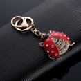 thumbnail image 1 of Lovely Rhinestone Ladybug Beetle Keychain Key Chain Holder Bag Charm Car Keyring Accessories Gifts, 1 of 4