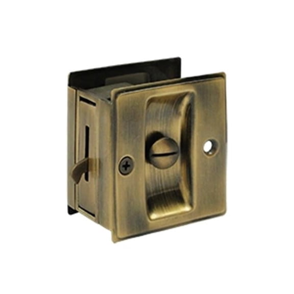 2.5 x 2.75 in. Privacy Pocket Lock, Antique