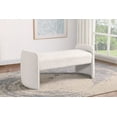 thumbnail image 2 of Peoria Velvet Upholstered Accent Bench Ivory, 2 of 7