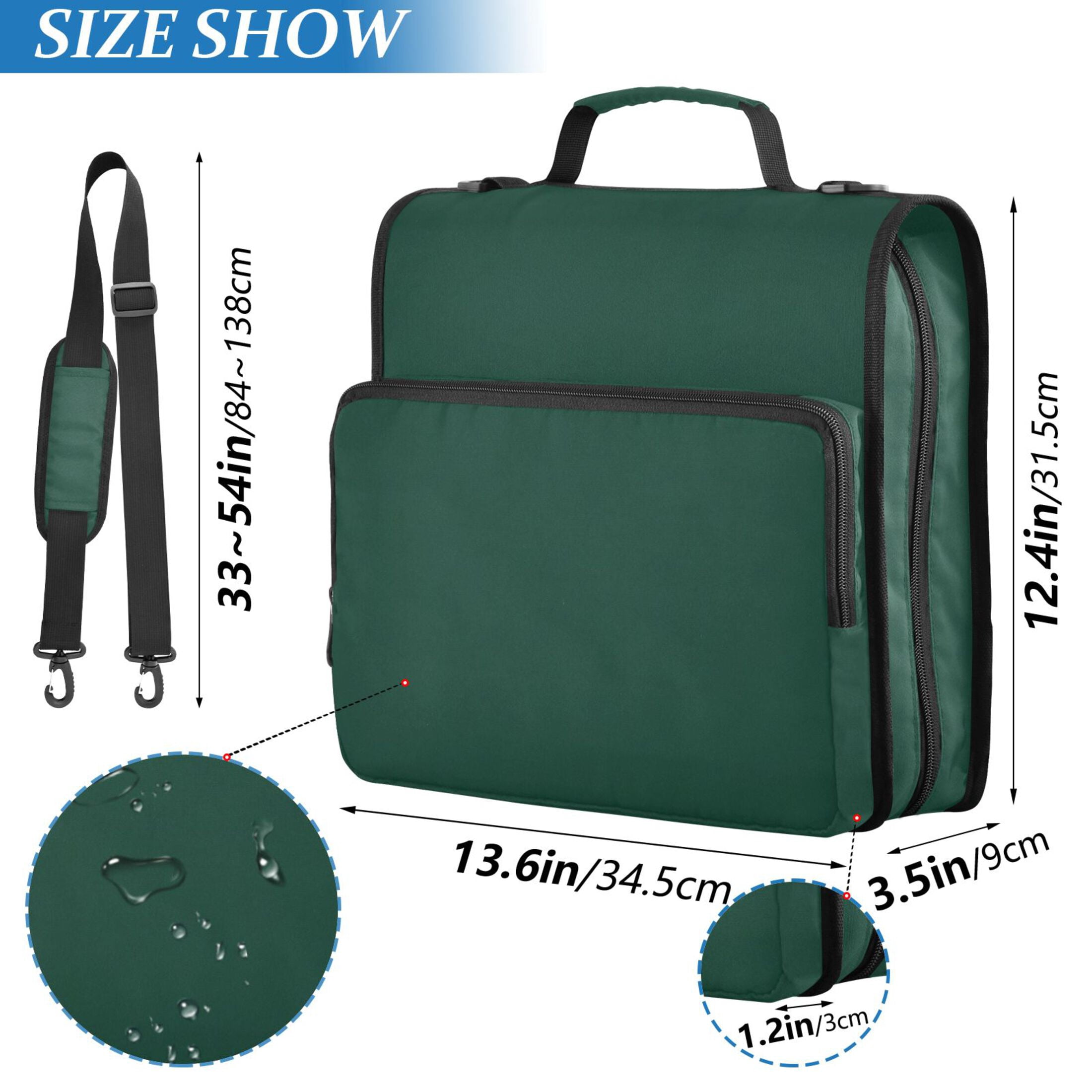 ALAZA Zipper Binder Dark Green Paint 3 Ring Trapper Keeper File Folder Organizer Bag