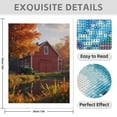 thumbnail image 3 of Diamond Art Kit for Adults, Red Barn Autumn Reflection Pond Diamond Painting for Adults Beginners, DIY Diamond Art Painting Kits, 5D Diamond Painting Crafts for Home Decor 12x16 Frameless, 3 of 7