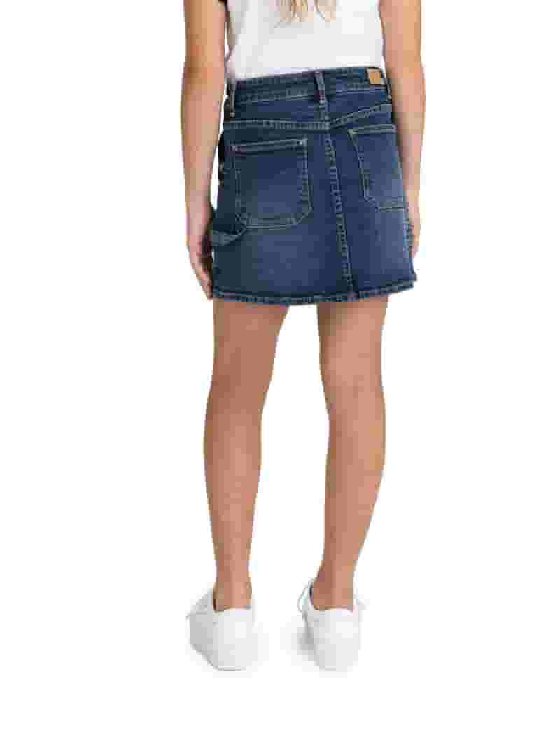 【Anyone more】Carpenter stitched denim mini skirts Jordache Girls Carpenter Denim Mini Skirt - Stretchy Fabric