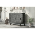 thumbnail image 3 of Accent Storage Cabinet Sideboard Wooden Cabinet with Antique Pattern Doors for Hallway, Entryway, Living Room, Bedroom 18AAE, 3 of 9
