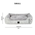 thumbnail image 6 of NICOLE MILLER NEW YORK PET Mod Damask Plushy Bolster Pet Bed, Cozy & Calming, Water Repellent, Non-Slip Bottom, 100% Machine Washable, Grey, Small 24"x19"x7", 6 of 13