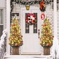thumbnail image 6 of 4.5FT Christmas Tree Faux Frost Blooming Cedar Body, Includes 108 LED Lights, for Entrances, Home Decorations Holiday Decor, Regular Light Box, 6 of 9