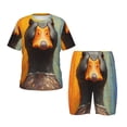 thumbnail image 1 of Fotbe Colorful Painted Duck Pijama Estampada de 2 Piezas para Niños – Ropa de Dormir de Manga Corta Cómoda para Niños y Niñas, Camiseta y Shorts de Algodón-4X-Large, 1 of 6