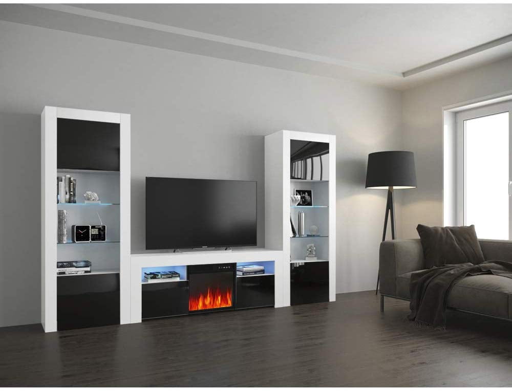 Milano Set 145EFBKBK Electric Fireplace Modern Ubuy Mauritius