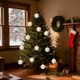 thumbnail image 5 of Adornos de bolas de Navidad de terciopelo Paquete de 12 | Adornos colgantes decorativos de plástico marrón flocado de 2.4" | Duradero, fácil de colgar, textura elegante | Decoración de árbol de, 5 of 6