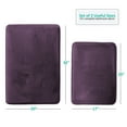 thumbnail image 6 of Nestl Set of 2 Absorbent Memory Foam Bath Mat Bathroom Rugs, Purple, Large Size 20"x32" Small Size 17”x24”, 6 of 8