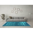 thumbnail image 3 of Ahgly Company Indoor Square Persian Turquoise Blue Bohemian Area Rugs, 6' Square, 3 of 4