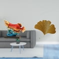 thumbnail image 2 of CarpNettore Arowana Fish Resin Prosperity Sculpture Tabletop Ornament and Wrought Iron Ginkgo Leaves Abstract Wall Mounted Decorative Figurine for Living Room Entrance Home Office Hotel Dining, 2 of 8