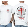 thumbnail image 2 of Man of Faith 2-Sided Graphic Tee with 'Complete in Christ' Bible Verse, Religious Identity Shirt, Spiritual Faith Apparel, Sizes S–5XL, 2 of 7