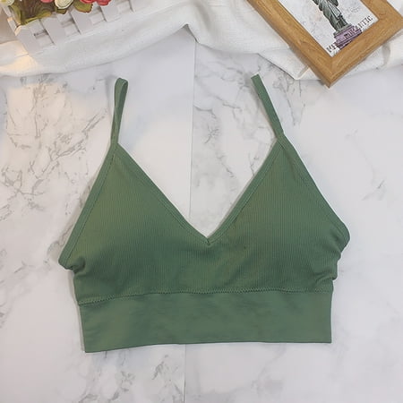 

Ovzne Women Sexy Tube Top Streetwear Sleeveless Camisole Seamless Sports Lingerie