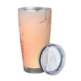 thumbnail image 2 of Picia The Sunset of Dandelion Pattern 20 oz Tumbler Stainless Steel Vacuum Insulated Coffee Ice Cup Double Wall Travel Flask Dual Lid Water Bottle, Eco-friendly Car Cup-Straw Three-piece Set, 2 of 8