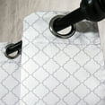 thumbnail image 3 of Ambesonne Grey Grommet Curtain, Monochrome Damask Pattern, 50" x 96", White Grey, 3 of 6