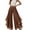 Coffee, variant on Women's High-Waisted Chiffon Palazzo Pants with Gold Trim - Tiered Ruffle Wide Leg Trousers, Flowy Boho Culottes for Summer Black XXL