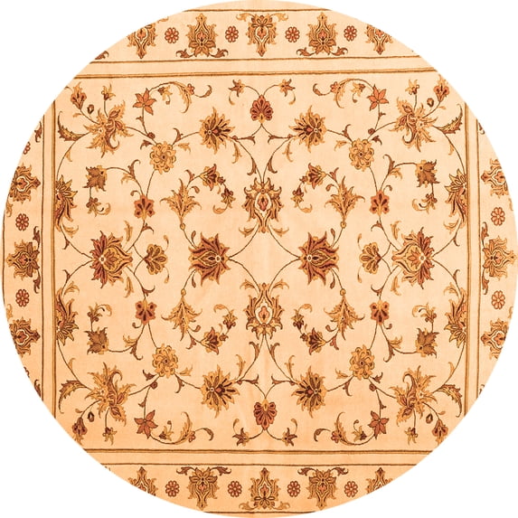 Ahgly Company Indoor Round Persian Orange Traditional Area Rugs, 3' Round