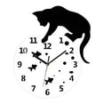 thumbnail image 1 of Modern Wall Clock Featuring Adorable Cat Design On Fishbowl For Pet Lovers Home, 1 of 7