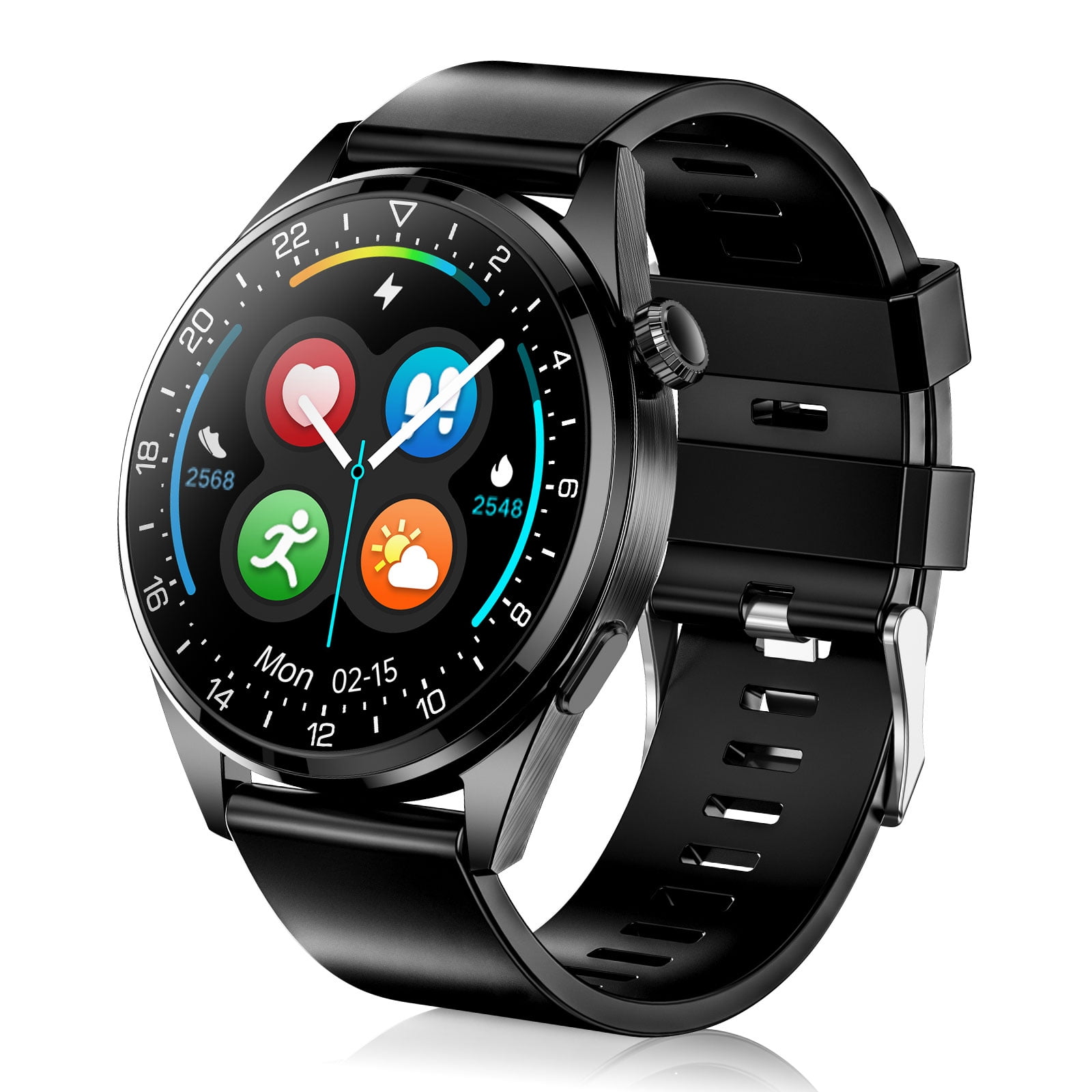 Vrijgekomen Afwezigheid sigaar TSV Smart Watch, Fitness Tracker Compatible with iOS Android Phones, Wrist  Watch Activity Tracker Waterproof Bluetooth Smartwatch for Women Men, Black  - Walmart.com