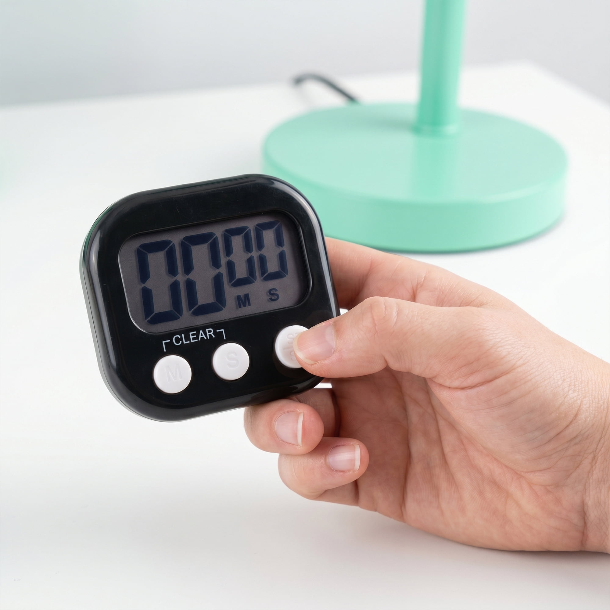 Unique Bargains Loud Alarm Magnetic Backing Kitchen Timer for Cooking Black