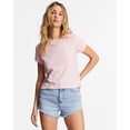 thumbnail image 4 of Billabong Women's Better Than Basic Solid Color Tee T-Shirt (Small, Soft Pink), 4 of 4
