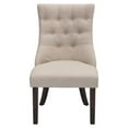 thumbnail image 5 of Best Quality Furniture Classic Upholstered Side Chair Tufted in Linen Fabric w/Nailhead Trim **Set of 2**, Beige, 5 of 5