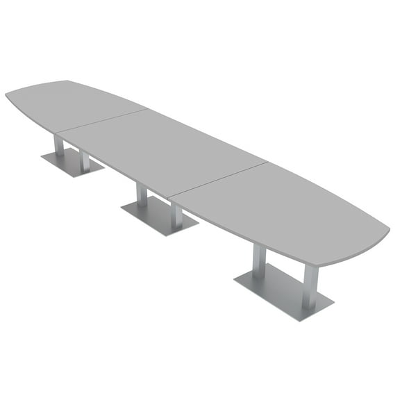16' Arc Boat Modular Conference Table Metal Bases Power And Data