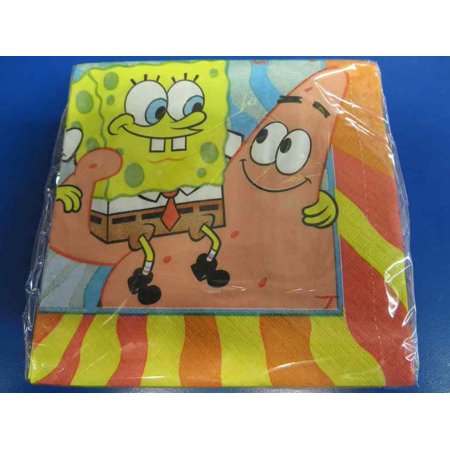 SpongeBob Squarepants Nick Jr Nickelodeon Birthday Party Paper Beverage Napkins