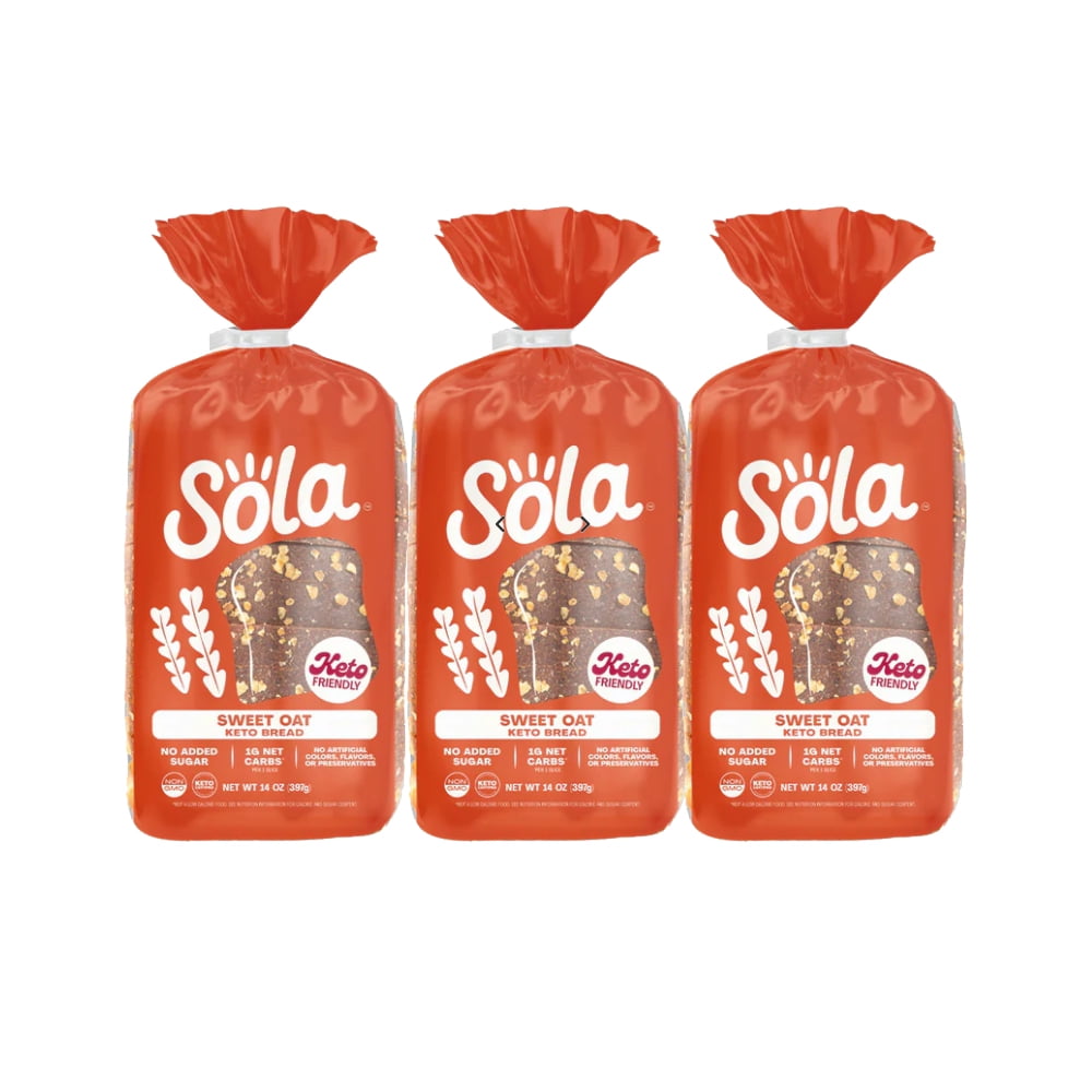 Sola Sweet Oat Bread Low Carb & Keto Friendly 1g Net Carbs, NonGMO