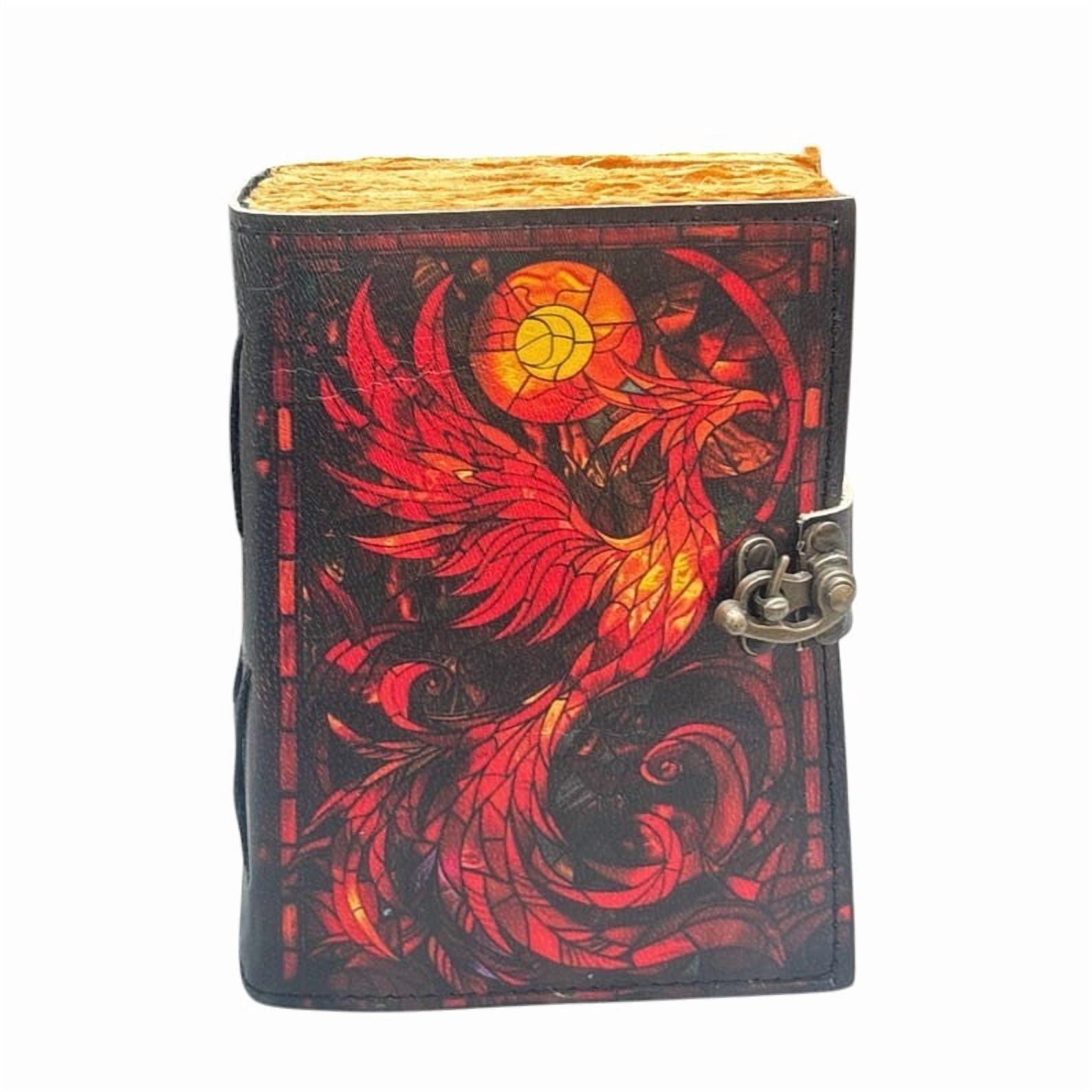 Handmade Leather Journal with Clasp – 5x7 Inch Vintage Deckle Edge Paper Notebook, 200 Pages Rustic Writing Diary