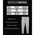 thumbnail image 3 of BROOKLYN VERTICAL 2-Pack Boys French Terry Joggers Pant|Soft Comfortable Cotton,Drawstring Pull,Pockets| Small-XL, 3 of 5